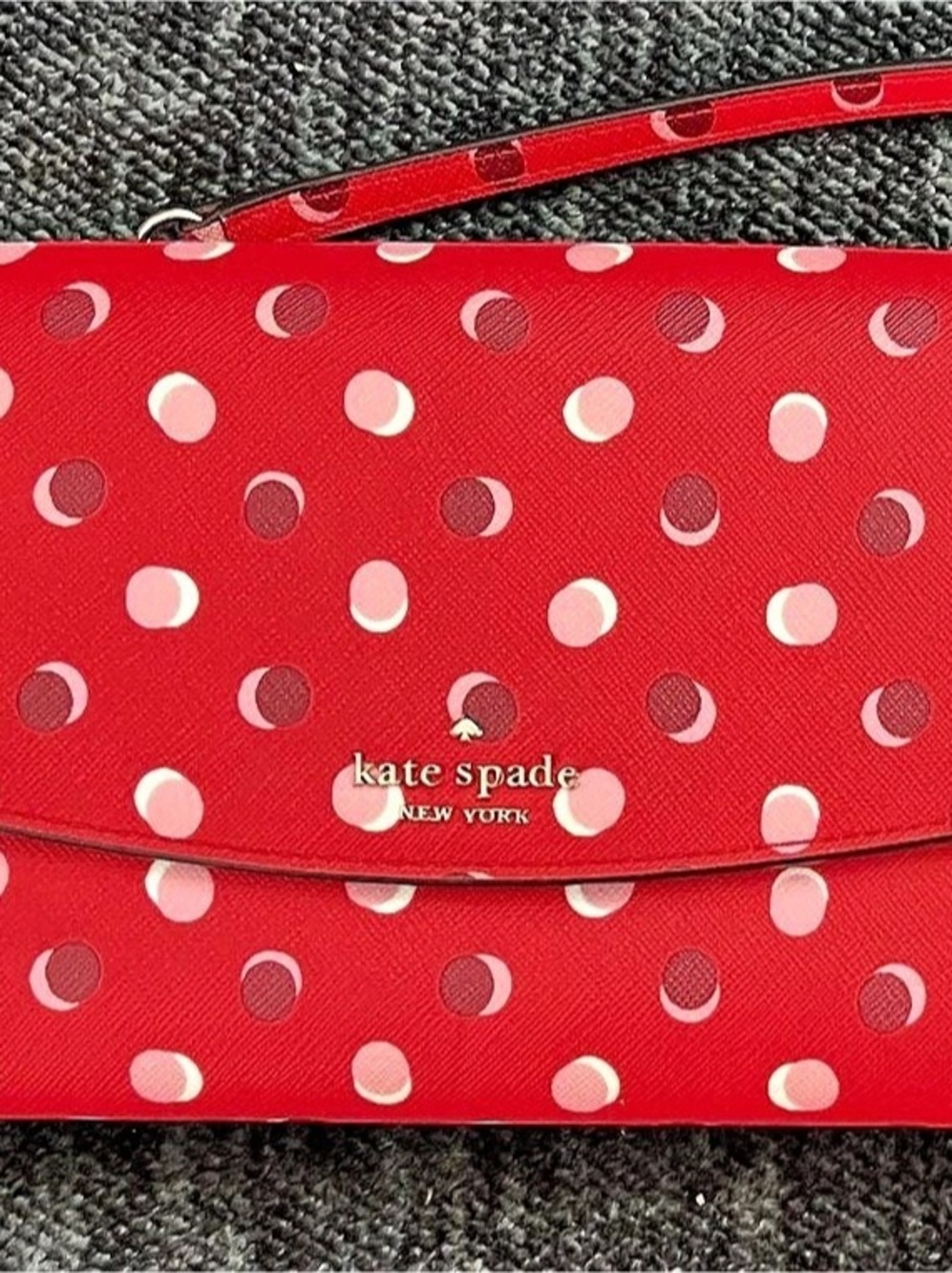 kate spade Polka Dot Crossbody Bag in Red